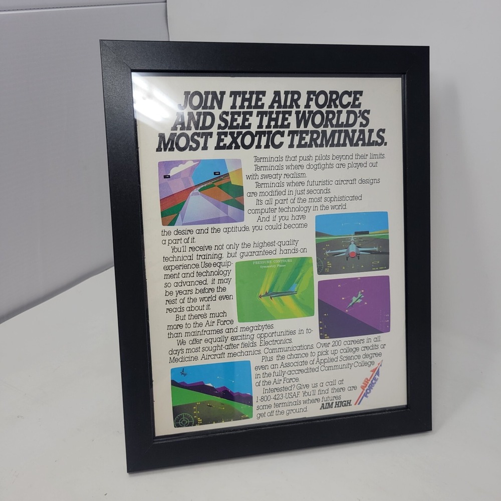 Air Force Vintage Join The‎ Air Force Magazine Ad Simulations Framed